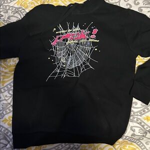 Stylish Black Graphic Crewneck Sweater